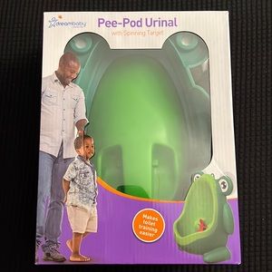 Pee-Pod urinal with spinning target